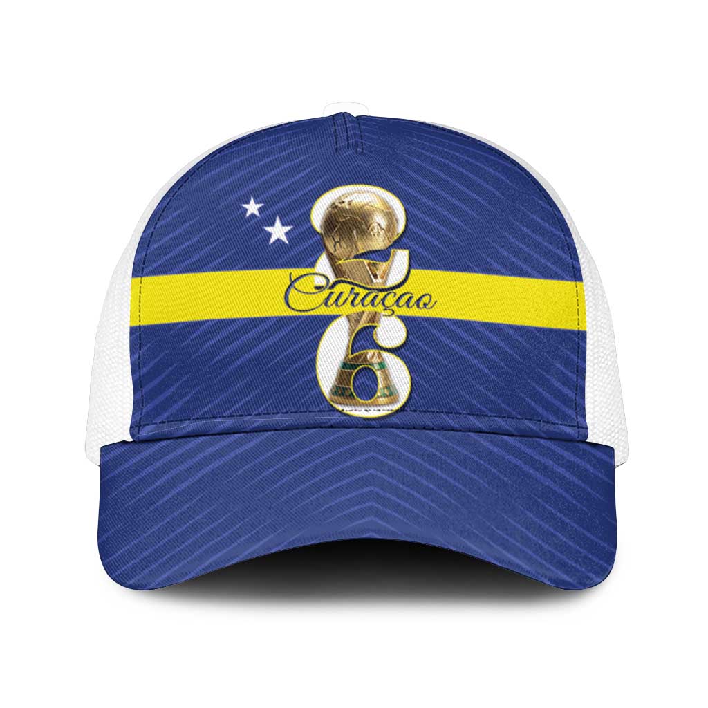 Curacao Football Mesh Trucker Cap 2026 The Blue Wave is Rising - Wonder Print Shop
