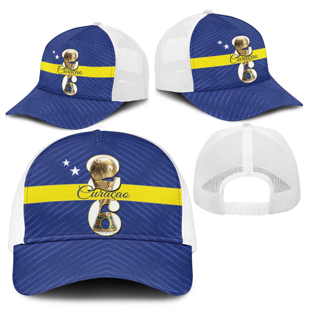 Curacao Football Mesh Trucker Cap 2026 The Blue Wave is Rising - Wonder Print Shop