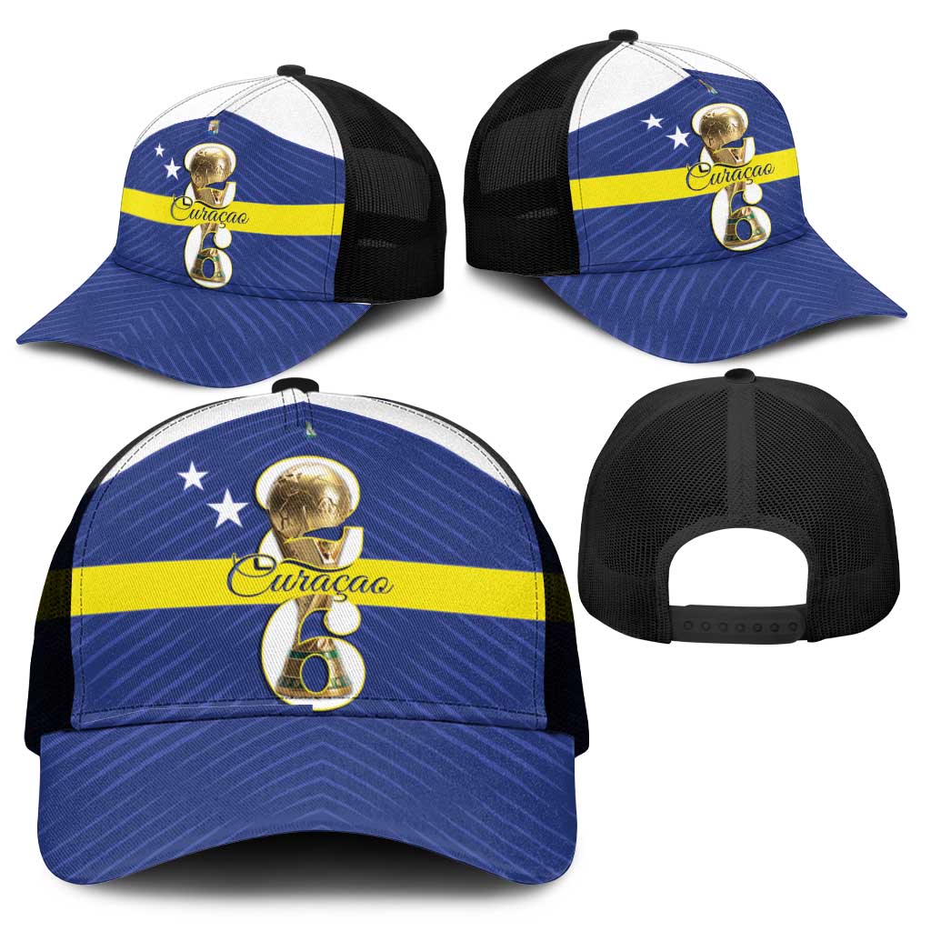 Curacao Football Mesh Trucker Cap 2026 The Blue Wave is Rising - Wonder Print Shop
