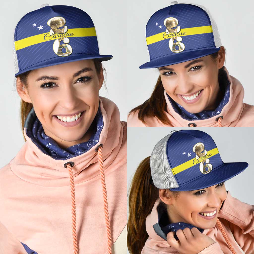 Curacao Football Mesh Trucker Cap 2026 The Blue Wave is Rising - Wonder Print Shop