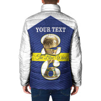 Personalized Curacao Football Padded Jacket 2026 The Blue Wave is Rising - Wonder Print Shop