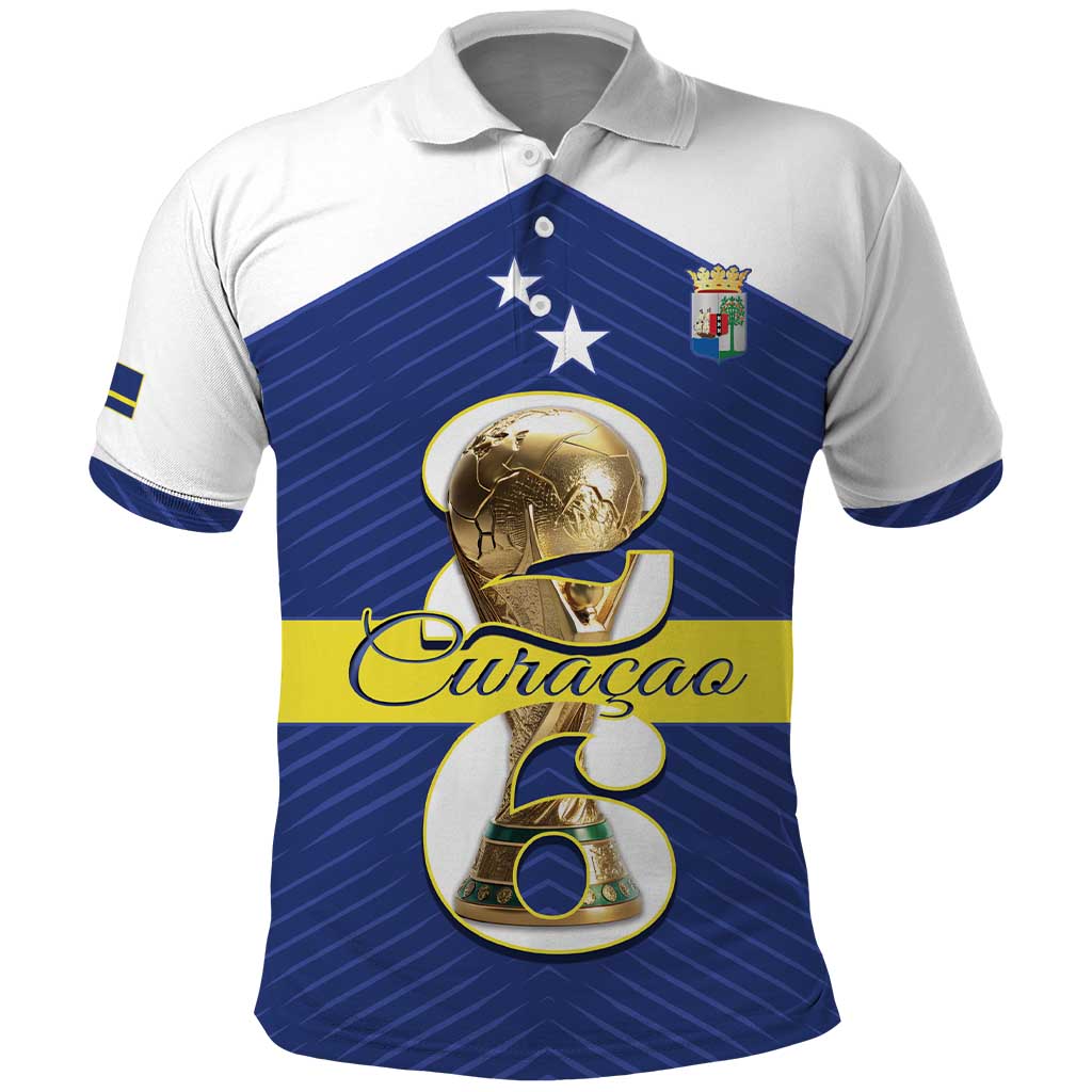 Personalized Curacao Football Polo Shirt 2026 The Blue Wave is Rising - Wonder Print Shop