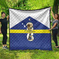 Curacao Football Quilt 2026 The Blue Wave is Rising - Wonder Print Shop