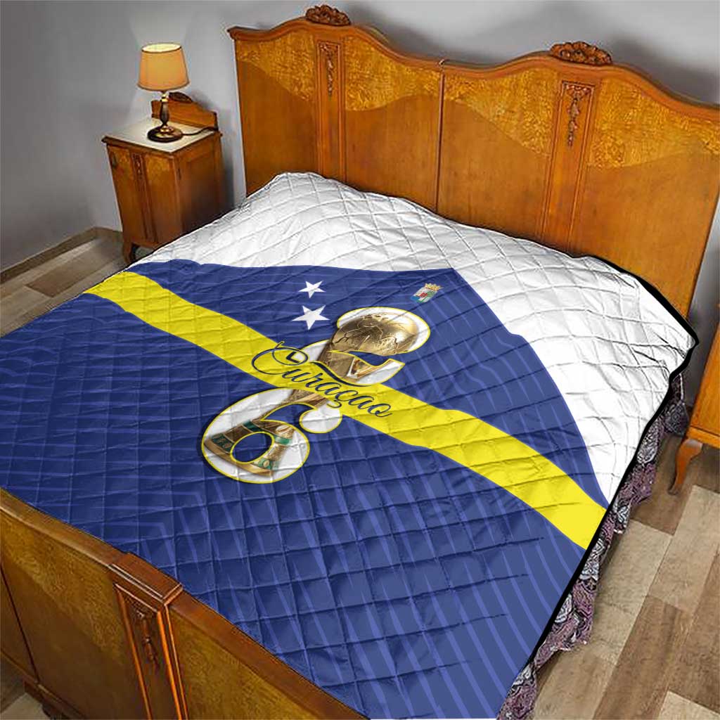 Curacao Football Quilt 2026 The Blue Wave is Rising - Wonder Print Shop