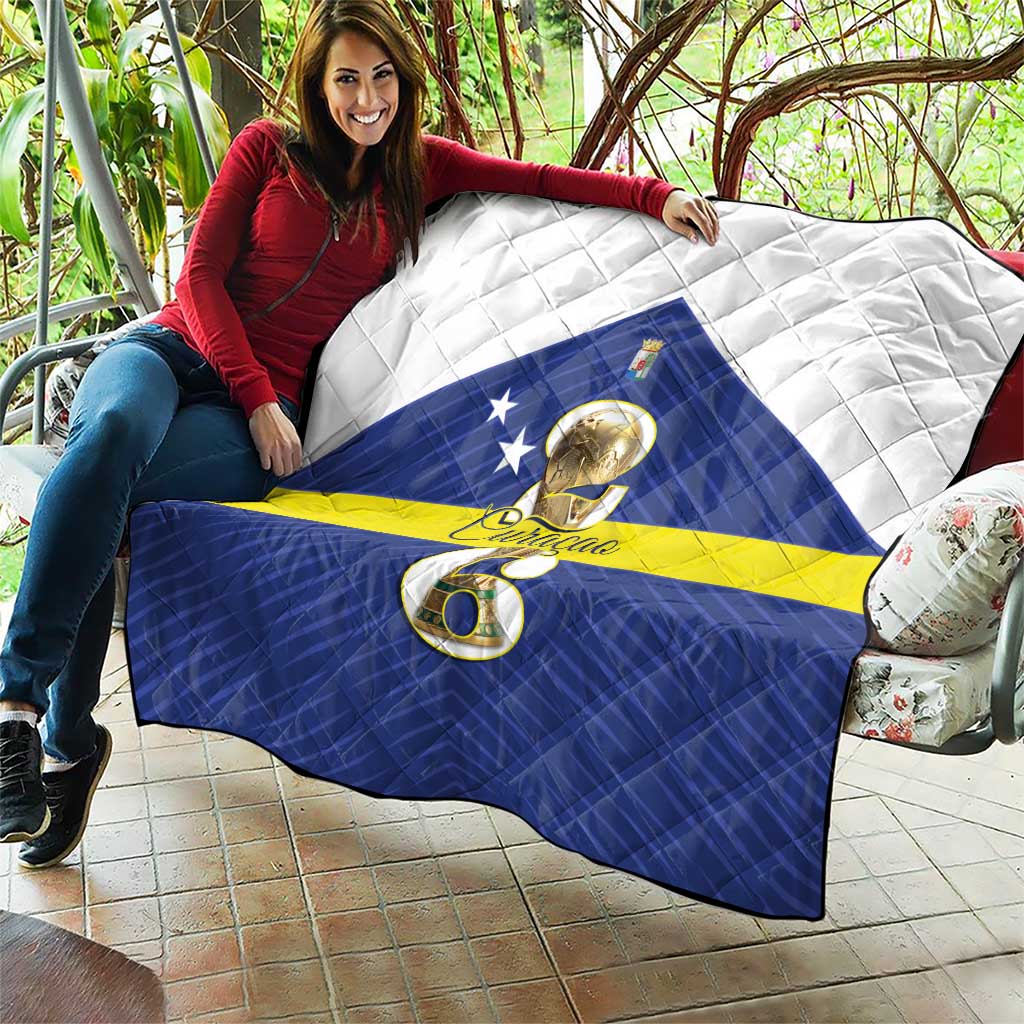 Curacao Football Quilt 2026 The Blue Wave is Rising - Wonder Print Shop