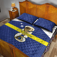 Curacao Football Quilt Bed Set 2026 The Blue Wave is Rising - Wonder Print Shop