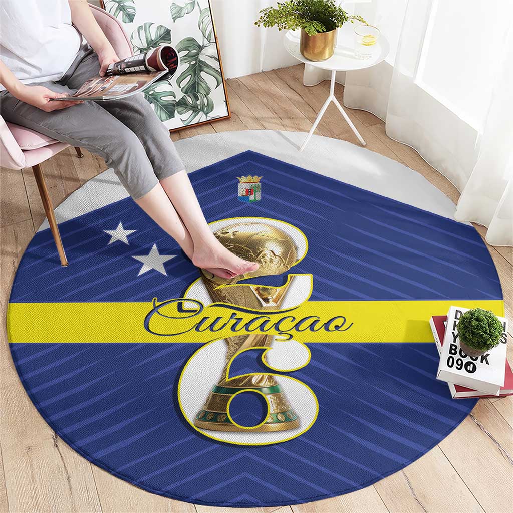 Curacao Football Round Carpet 2026 The Blue Wave is Rising - Wonder Print Shop