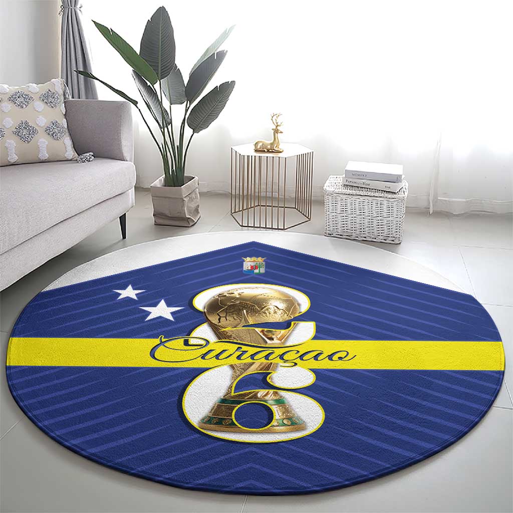 Curacao Football Round Carpet 2026 The Blue Wave is Rising - Wonder Print Shop