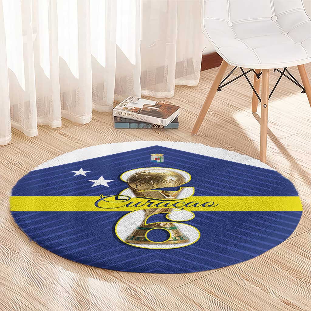 Curacao Football Round Carpet 2026 The Blue Wave is Rising - Wonder Print Shop