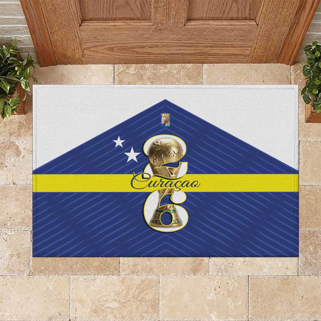 Curacao Football Rubber Doormat 2026 The Blue Wave is Rising - Wonder Print Shop
