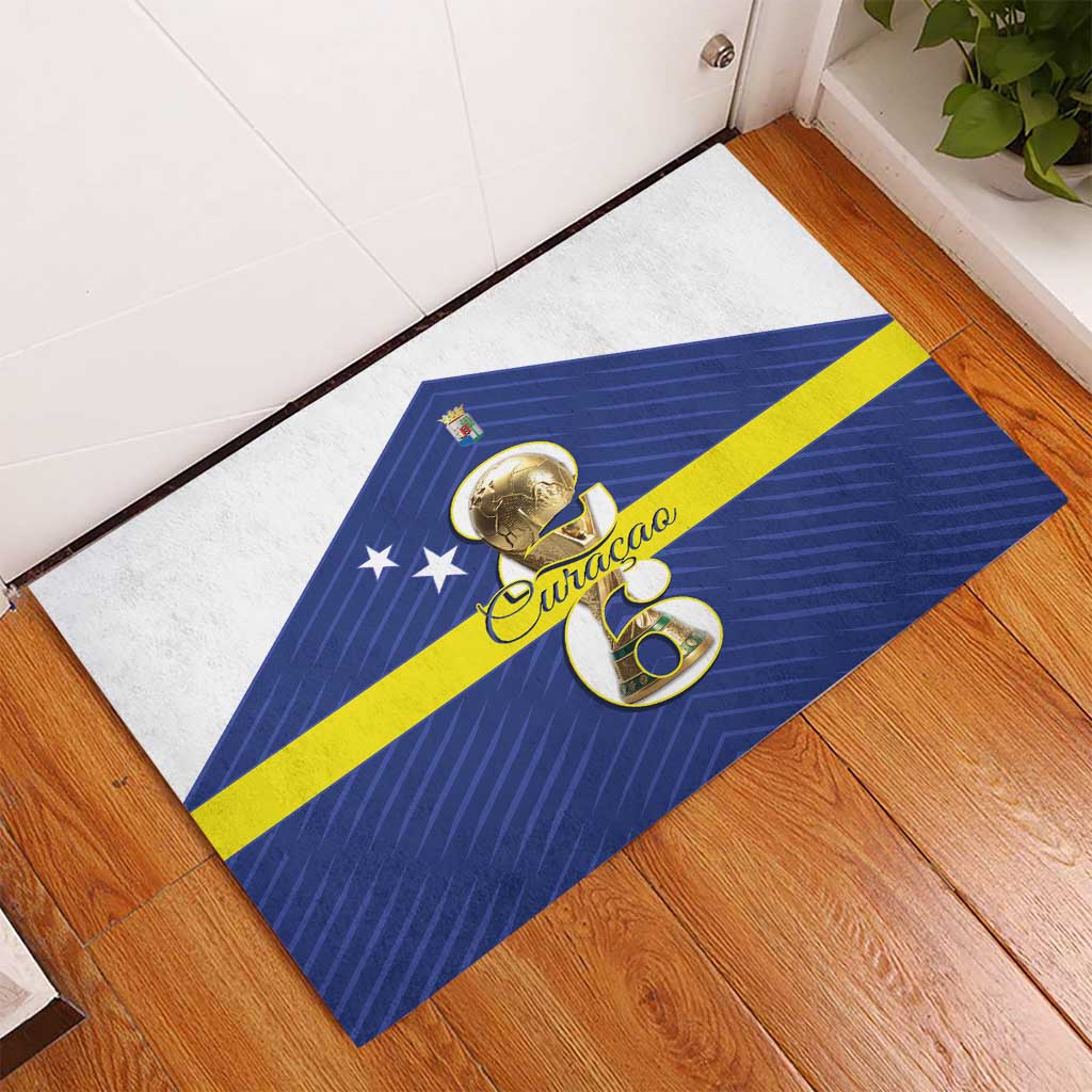Curacao Football Rubber Doormat 2026 The Blue Wave is Rising - Wonder Print Shop