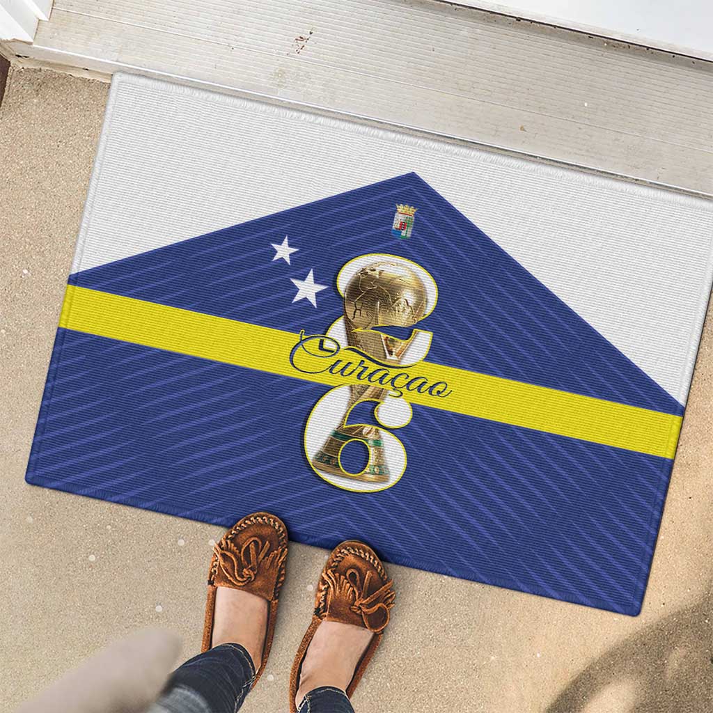 Curacao Football Rubber Doormat 2026 The Blue Wave is Rising - Wonder Print Shop