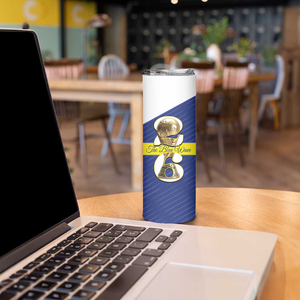 Personalized Curacao Football Skinny Tumbler 2026 The Blue Wave is Rising - Wonder Print Shop