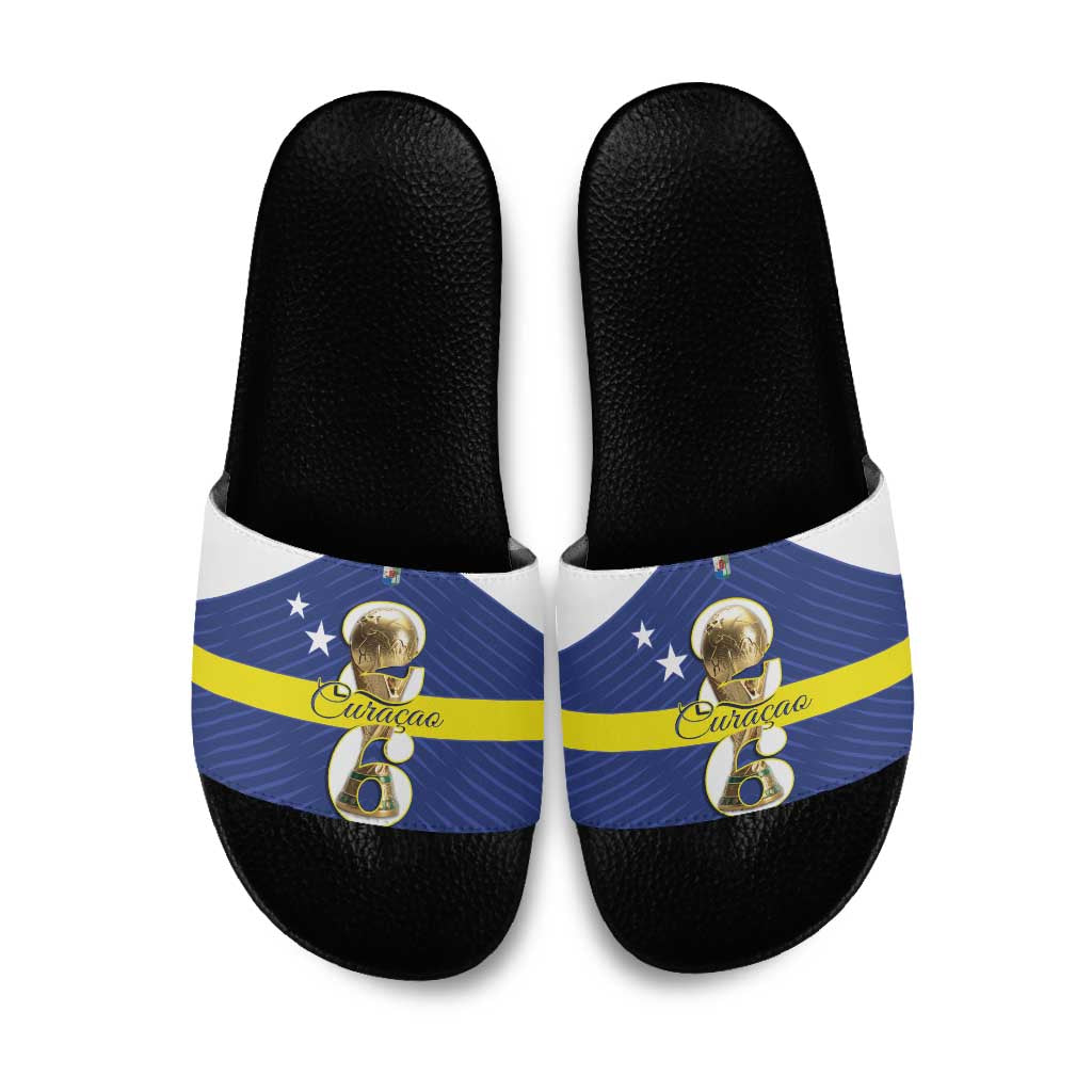 Curacao Football Slide Sandals 2026 The Blue Wave is Rising - Wonder Print Shop