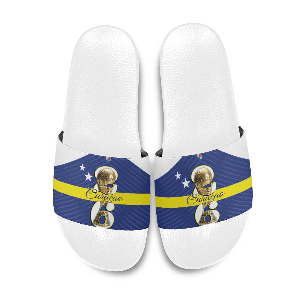 Curacao Football Slide Sandals 2026 The Blue Wave is Rising - Wonder Print Shop