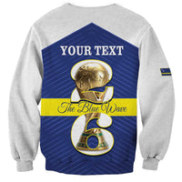 Personalized Curacao Football Sweatshirt 2026 The Blue Wave is Rising - Wonder Print Shop