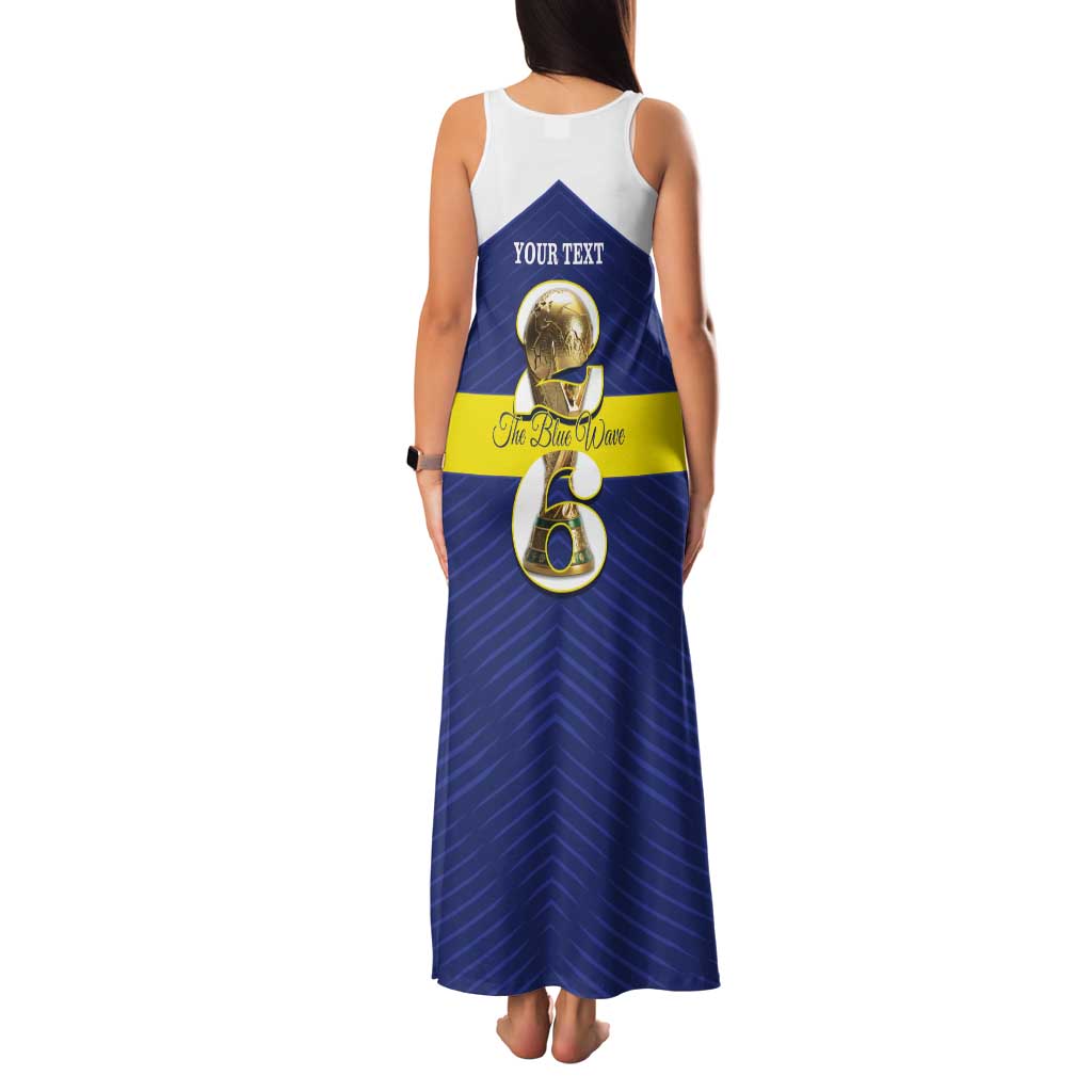 Personalized Curacao Football Tank Maxi Dress 2026 The Blue Wave is Rising - Wonder Print Shop