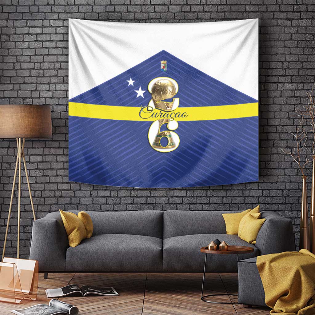 Curacao Football Tapestry 2026 The Blue Wave is Rising - Wonder Print Shop