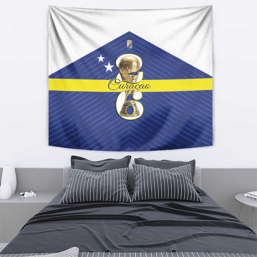 Curacao Football Tapestry 2026 The Blue Wave is Rising - Wonder Print Shop