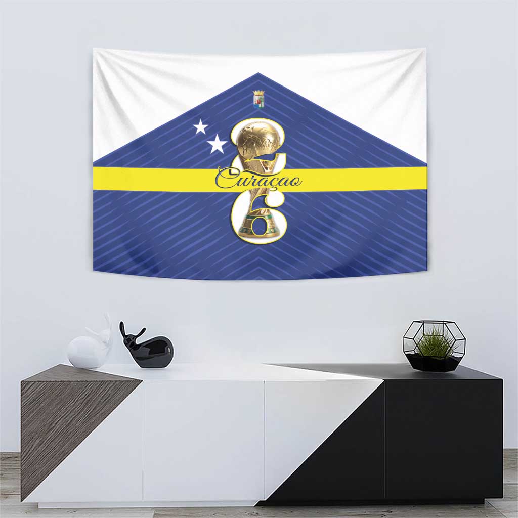 Curacao Football Tapestry 2026 The Blue Wave is Rising - Wonder Print Shop