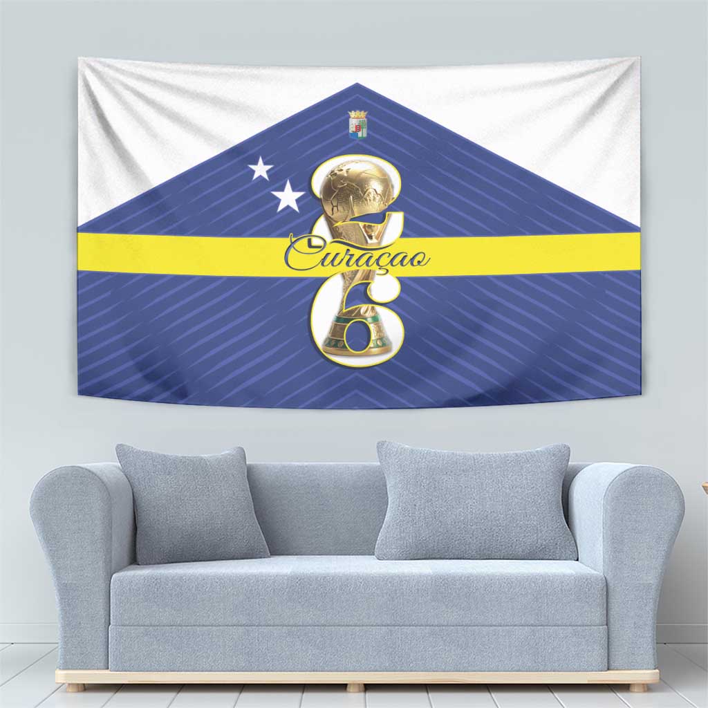 Curacao Football Tapestry 2026 The Blue Wave is Rising - Wonder Print Shop