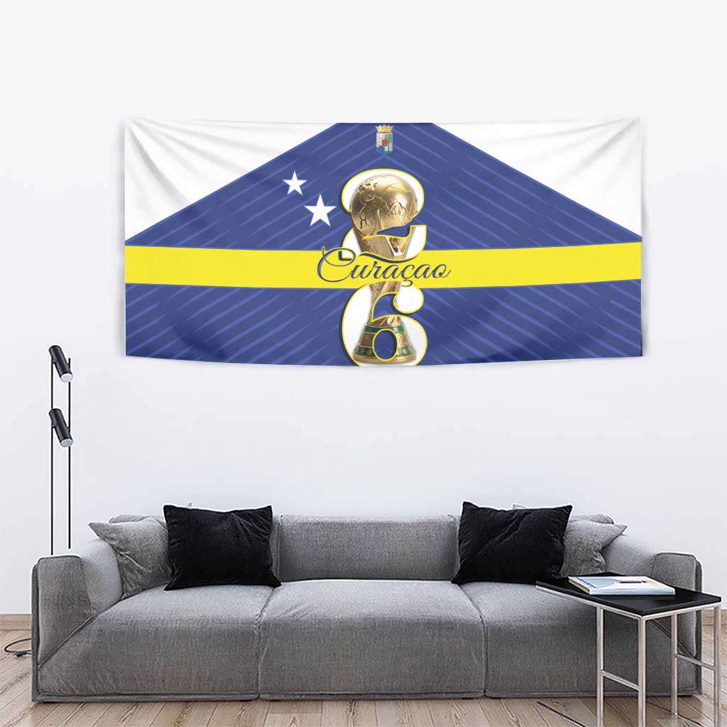 Curacao Football Tapestry 2026 The Blue Wave is Rising - Wonder Print Shop