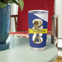 Personalized Curacao Football Tumbler Cup 2026 The Blue Wave is Rising - Wonder Print Shop
