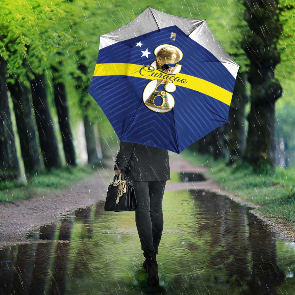 Curacao Football Umbrella 2026 The Blue Wave is Rising - Wonder Print Shop