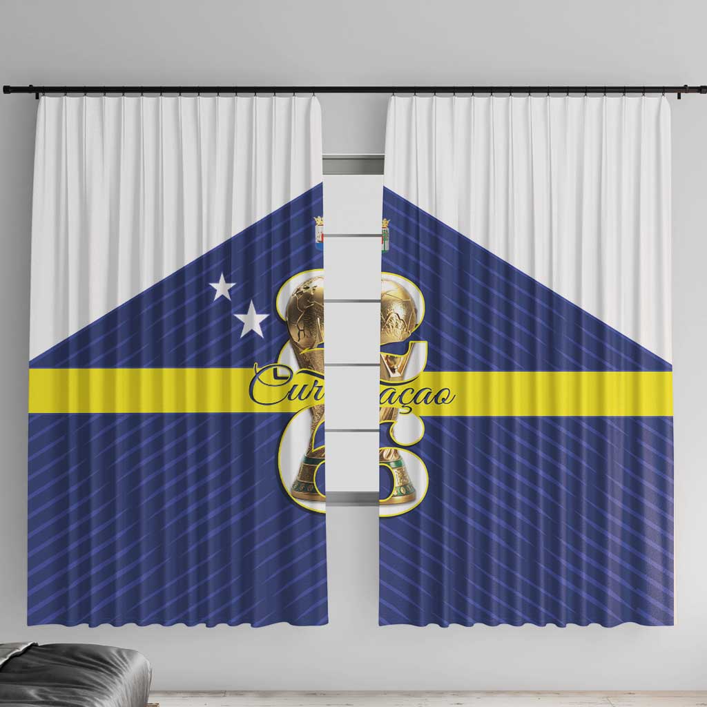 Curacao Football Window Curtain 2026 The Blue Wave is Rising - Wonder Print Shop