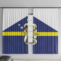 Curacao Football Window Curtain 2026 The Blue Wave is Rising - Wonder Print Shop