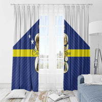 Curacao Football Window Curtain 2026 The Blue Wave is Rising - Wonder Print Shop