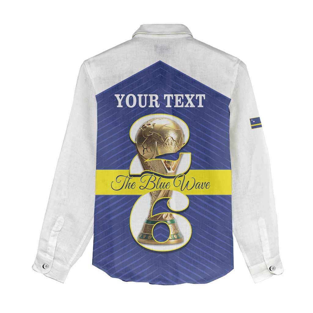 Personalized Curacao Football Women Casual Shirt 2026 The Blue Wave is Rising - Wonder Print Shop