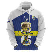 Personalized Curacao Football Zip Hoodie 2026 The Blue Wave is Rising - Wonder Print Shop