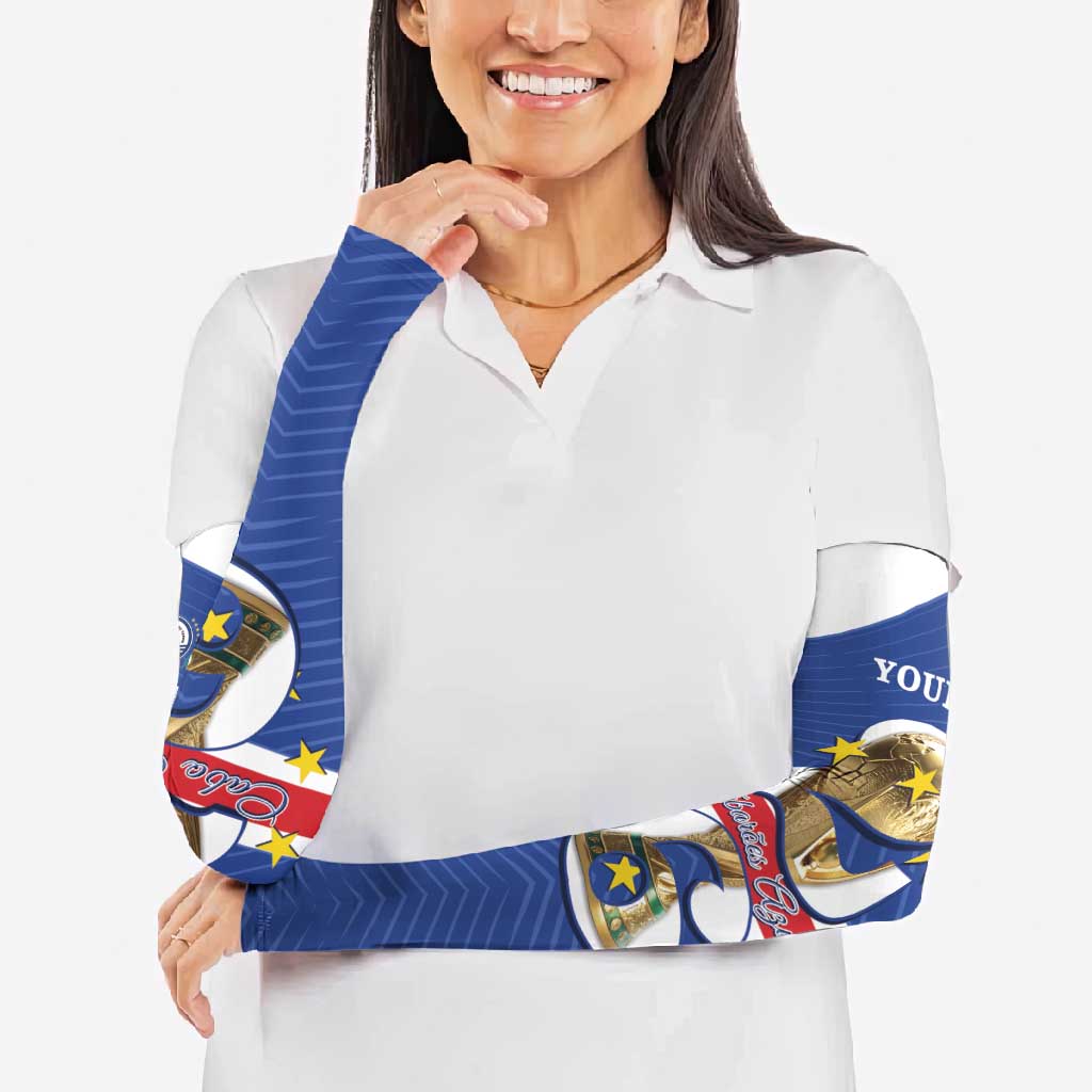 Personalized Cape Verde Football Arm Sleeves 2026 Tubaroes Azuis First-ever World Cup - Wonder Print Shop