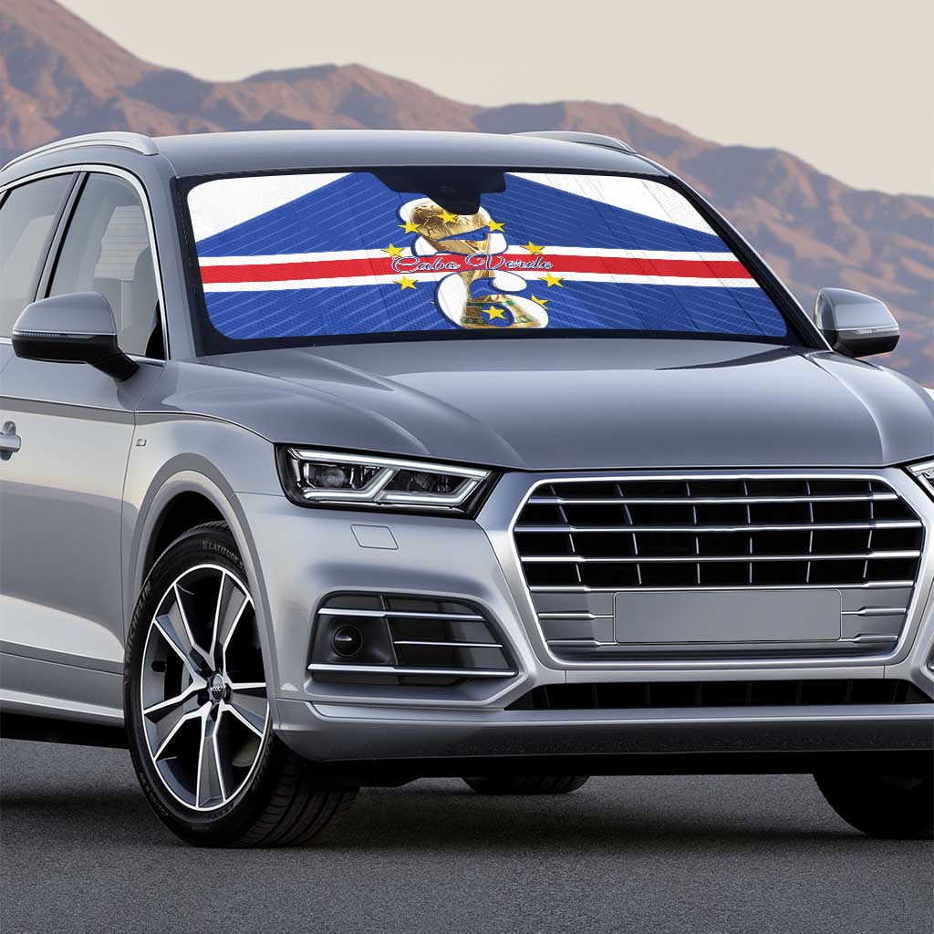 Cape Verde Football Auto Sun Shade 2026 Tubaroes Azuis First-ever World Cup - Wonder Print Shop