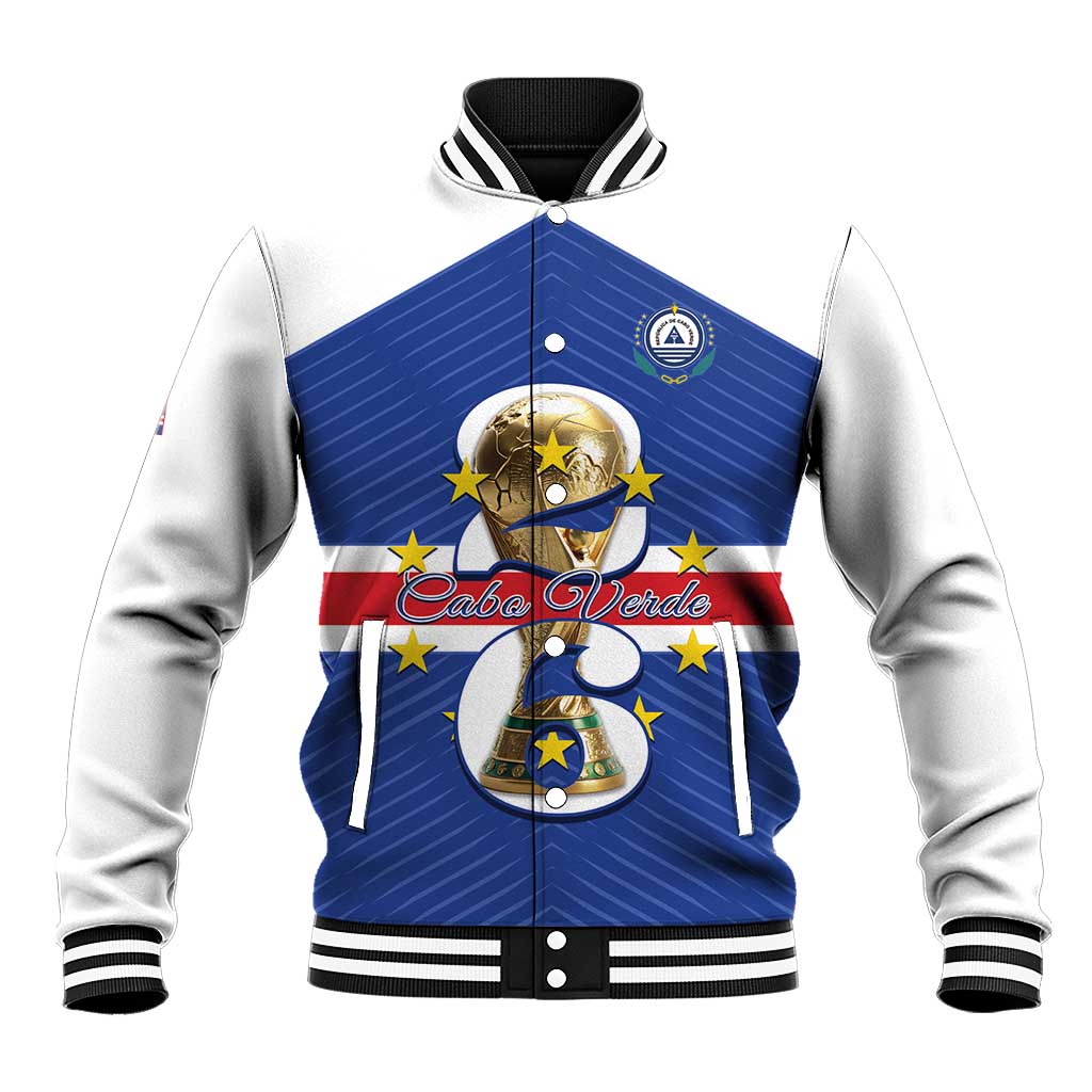 Personalized Cape Verde Football Baseball Jacket 2026 Tubaroes Azuis First-ever World Cup - Wonder Print Shop