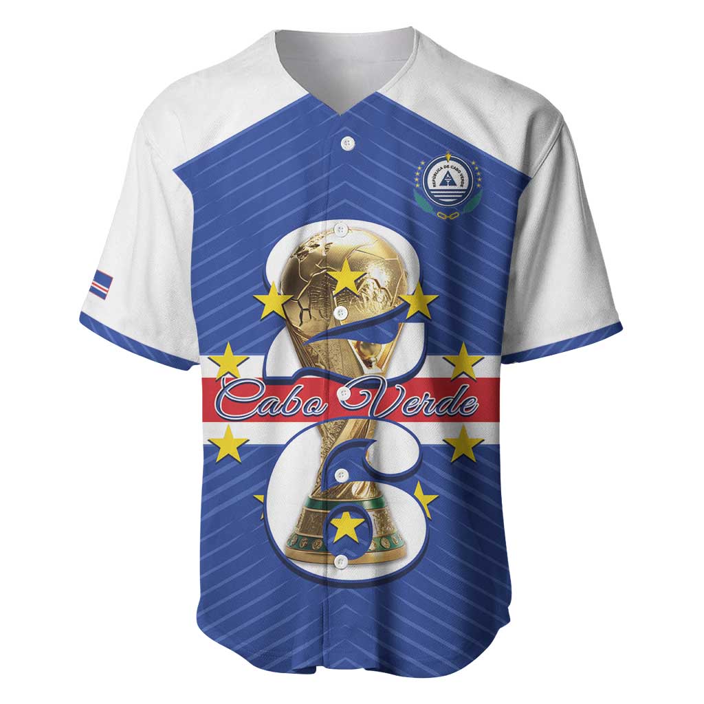 Personalized Cape Verde Football Baseball Jersey 2026 Tubaroes Azuis First-ever World Cup - Wonder Print Shop