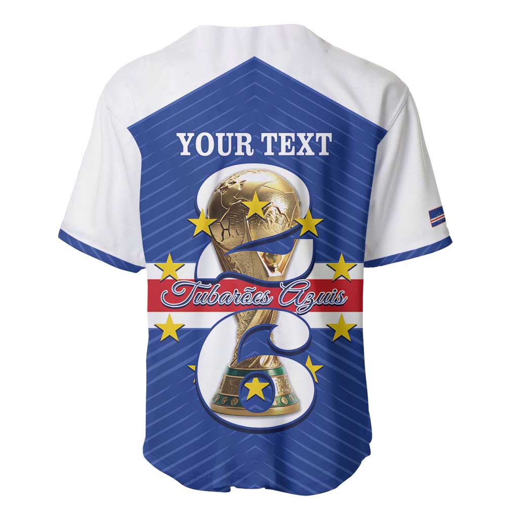 Personalized Cape Verde Football Baseball Jersey 2026 Tubaroes Azuis First-ever World Cup - Wonder Print Shop