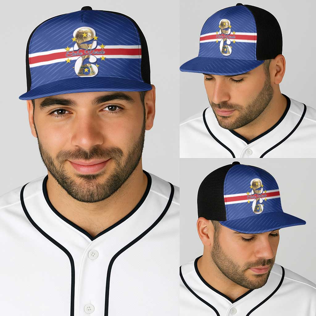 Cape Verde Football Baseball Net Cap 2026 Tubaroes Azuis First-ever World Cup - Wonder Print Shop