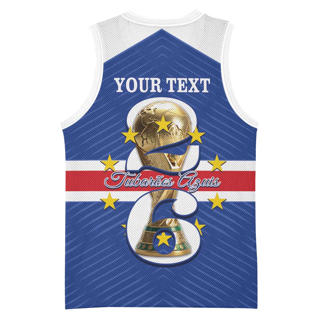 Personalized Cape Verde Football Basketball Jersey 2026 Tubaroes Azuis First-ever World Cup - Wonder Print Shop