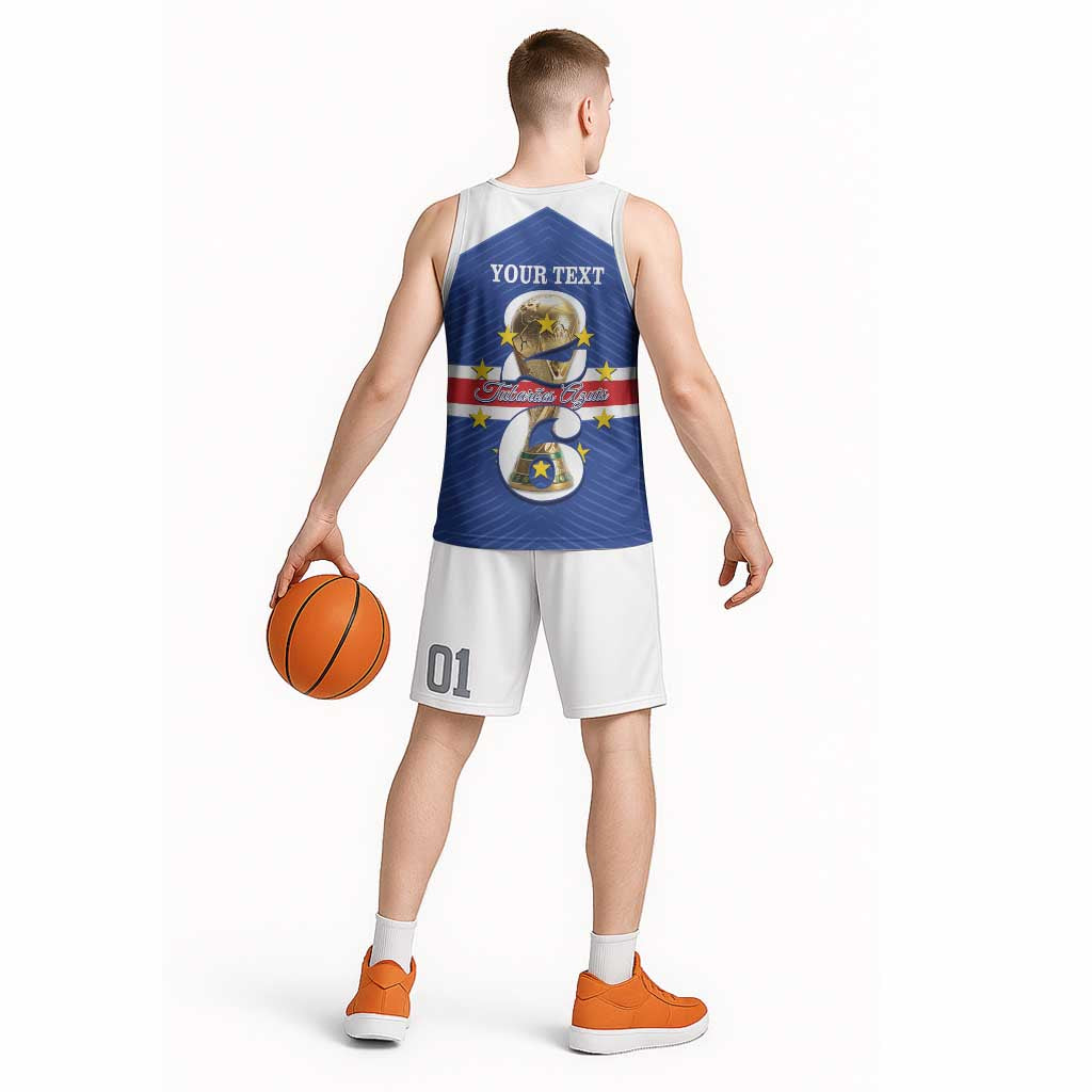 Personalized Cape Verde Football Basketball Jersey 2026 Tubaroes Azuis First-ever World Cup - Wonder Print Shop