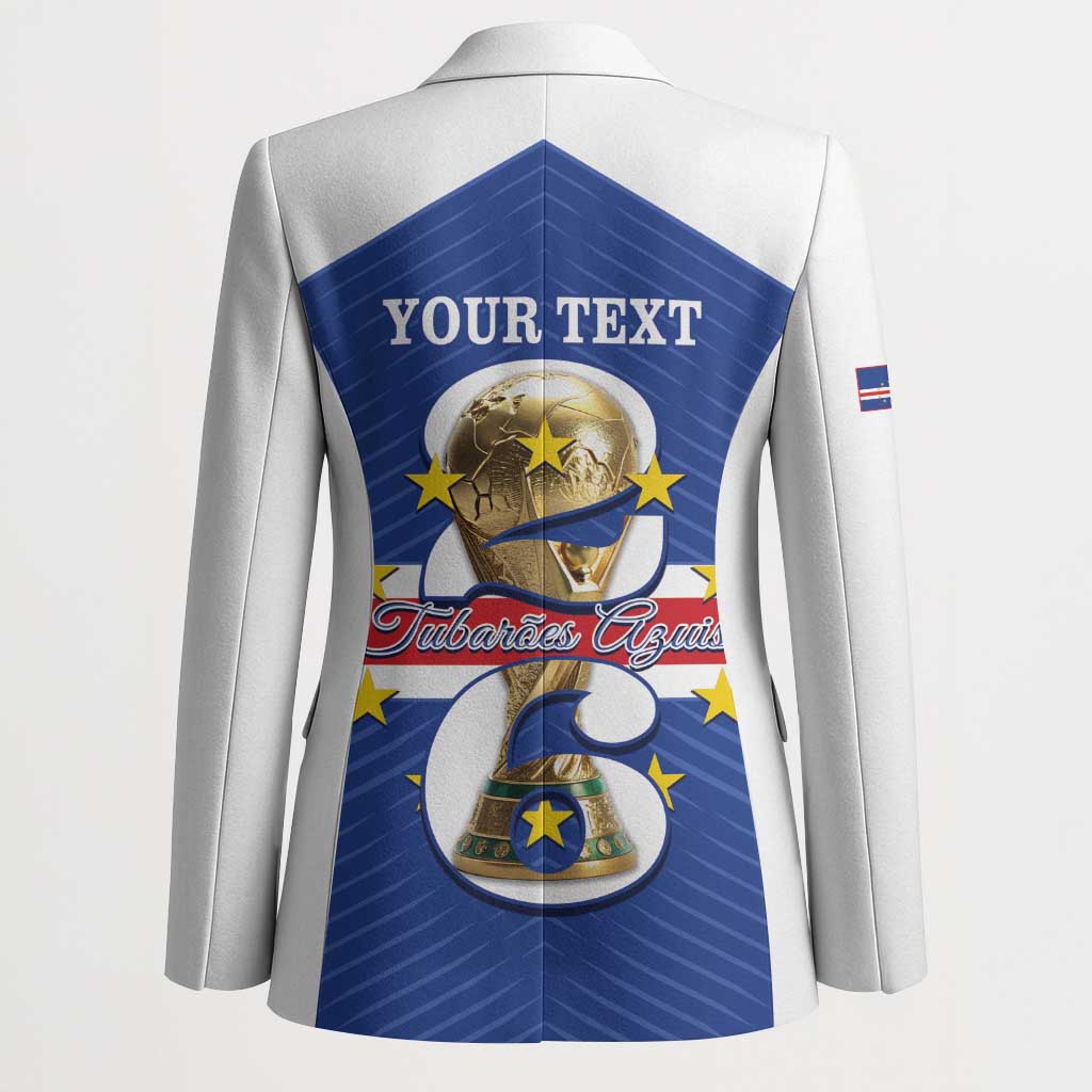 Personalized Cape Verde Football Blazer 2026 Tubaroes Azuis First-ever World Cup - Wonder Print Shop