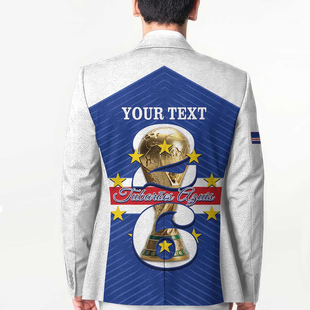 Personalized Cape Verde Football Blazer 2026 Tubaroes Azuis First-ever World Cup - Wonder Print Shop