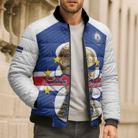 Personalized Cape Verde Football Bomber Puffer Jacket 2026 Tubaroes Azuis First-ever World Cup - Wonder Print Shop