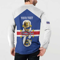 Personalized Cape Verde Football Button Sweatshirt 2026 Tubaroes Azuis First-ever World Cup - Wonder Print Shop