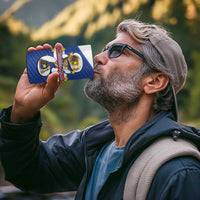 Personalized Cape Verde Football 4 in 1 Can Cooler Tumbler 2026 Tubaroes Azuis First-ever World Cup - Wonder Print Shop