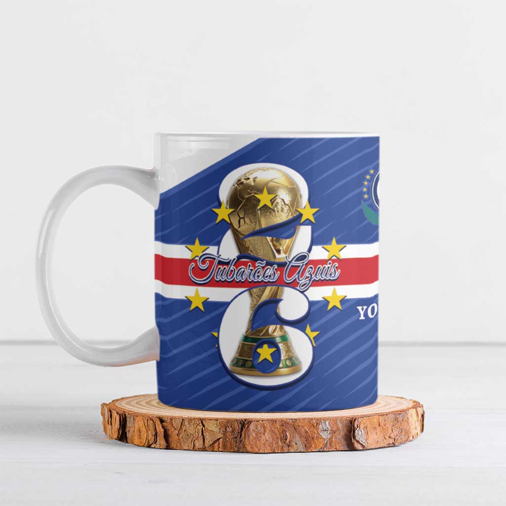 Personalized Cape Verde Football Ceramic Mug 2026 Tubaroes Azuis First-ever World Cup - Wonder Print Shop