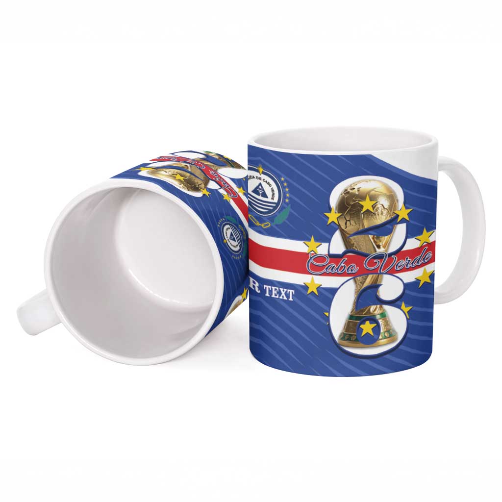 Personalized Cape Verde Football Ceramic Mug 2026 Tubaroes Azuis First-ever World Cup - Wonder Print Shop