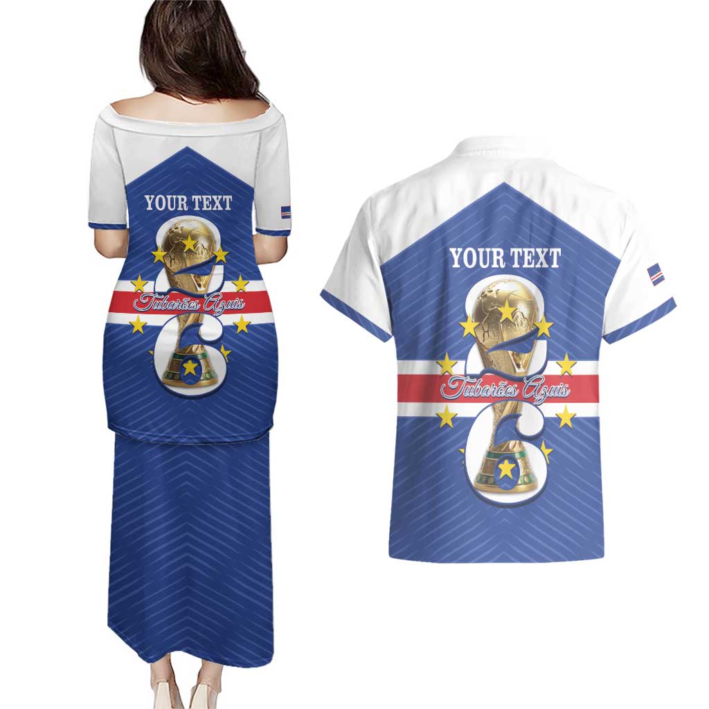 Personalized Cape Verde Football Couples Matching Puletasi and Hawaiian Shirt 2026 Tubaroes Azuis First-ever World Cup - Wonder Print Shop