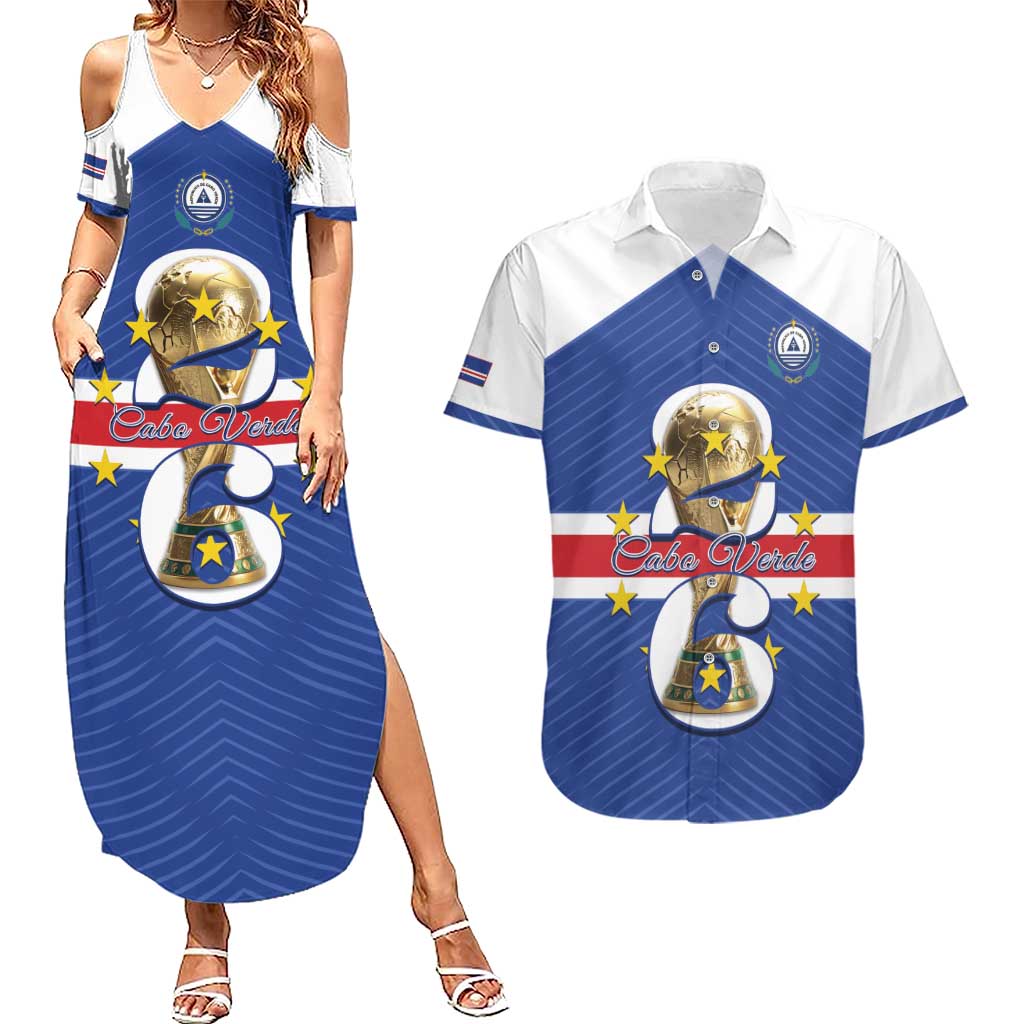 Personalized Cape Verde Football Couples Matching Summer Maxi Dress and Hawaiian Shirt 2026 Tubaroes Azuis First-ever World Cup - Wonder Print Shop